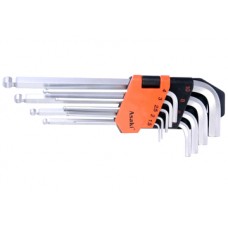 1.5-10mm Bộ lục giác đầu bi 9 cây dài Asaki AK-409