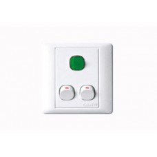 16A Mặt 2 công tắc 1 chiều và đèn báo neon 16A Mặt 2 công tắc 1 chiều và đèn báo neon