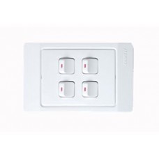 16A Mặt có 4 công tắc một chiều 16A Mặt có 4 công tắc một chiều